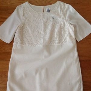 NWT Old Navy lined off-white cotton Dress